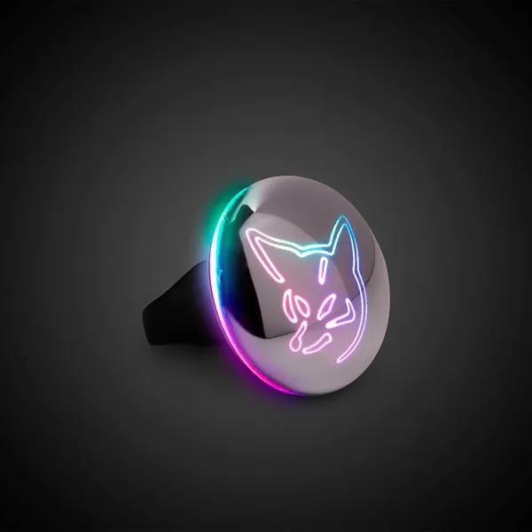 Silver Button LED Laser Ring mirror finish - Silver Button LED Laser Ring mirror finish - Image 1 of 4
