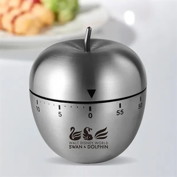 Custom Stainless Steel Apple Mechanical Kitchen Timer