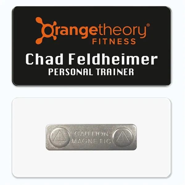 Custom 1.5 x 3 Name Badge - Magnet Back