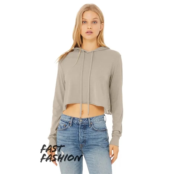 Bella + Canvas Ladies' Cropped Long Sleeve Hooded T-Shirt