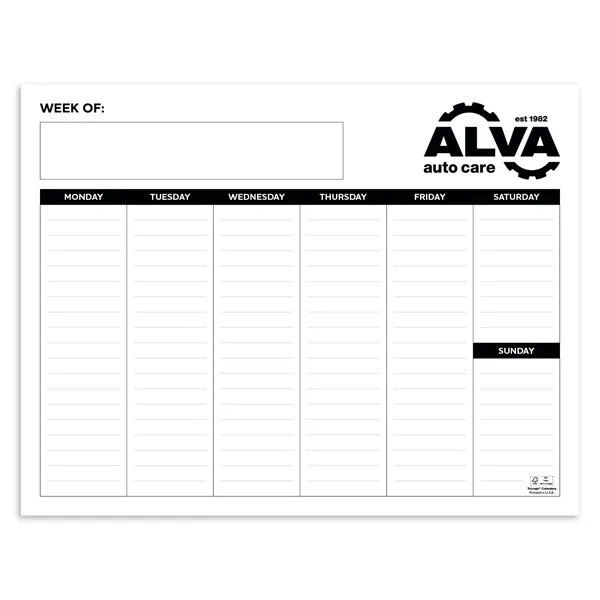 Triumph® Calendars Small Weekly Desk Pad - Black & White ...