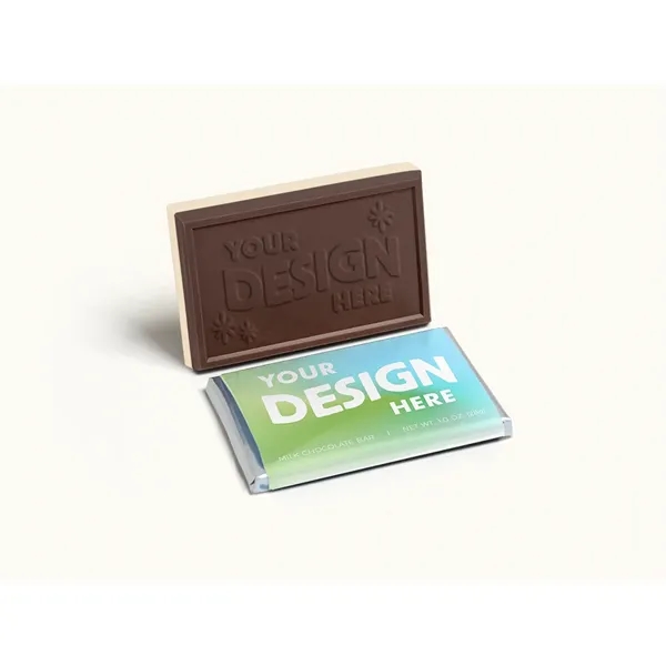 2"x3" Small & Mighty Custom Dark & White Chocolate Bar