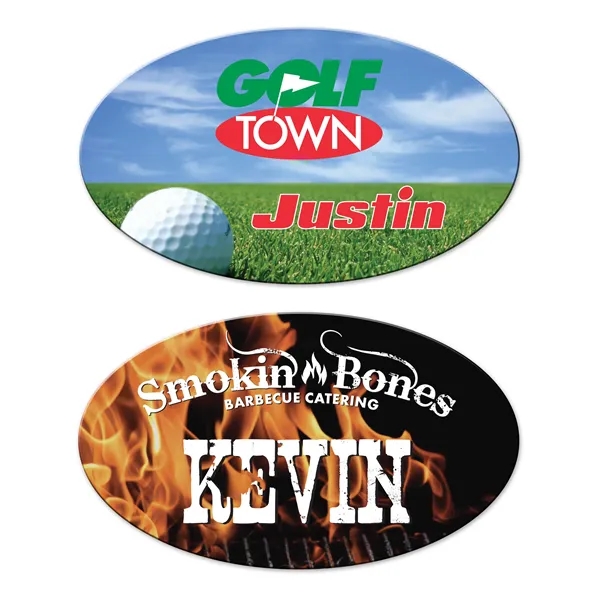 Custom Oval Name Tag