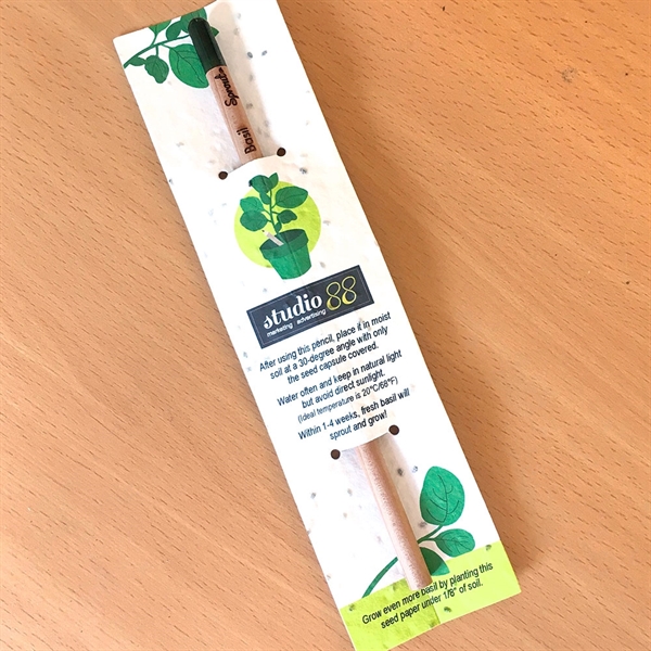 Sprout Pencil With Single-Sided Basil Seed Paper - Sprout Pencil With Single-Sided Basil Seed Paper - Image 1 of 2