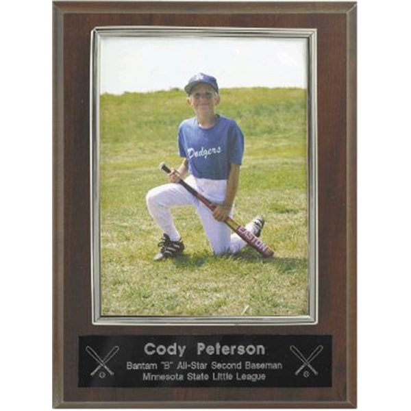 8" x 10" CHERRY FINISH PHOTO FRAME PLAQUE - 8" x 10" CHERRY FINISH PHOTO FRAME PLAQUE - Image 2 of 2