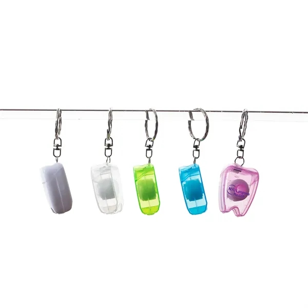 Tooth Shaped Dental Floss Key Chain- Mint