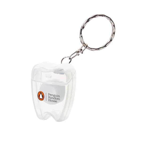 Tooth Shaped Dental Floss Key Chain- Mint