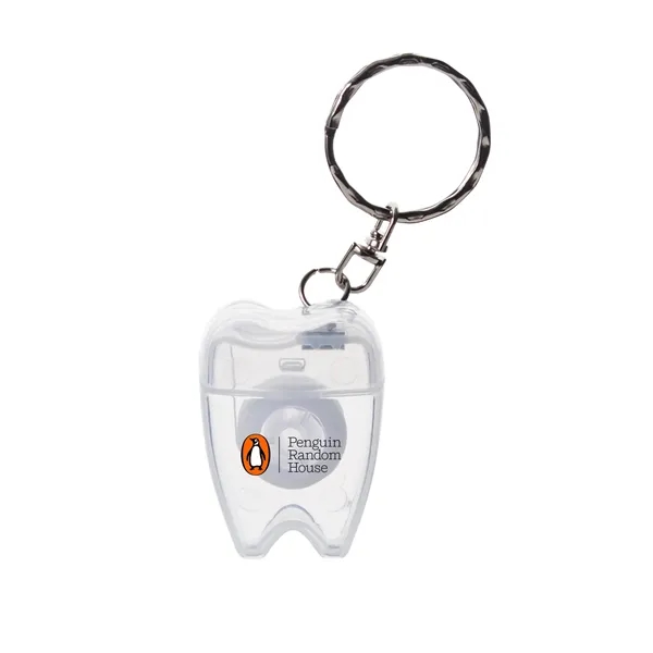 Tooth Shaped Dental Floss Key Chain- Mint