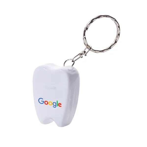 Tooth Shaped Dental Floss Key Chain- Mint