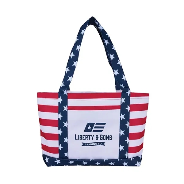 Custom Americana 600D Beach Tote