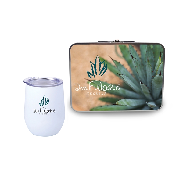 Retro Lunchbox & Single 12 Oz. Stemless Wine - Retro Lunchbox & Single 12 Oz. Stemless Wine - Image 15 of 15