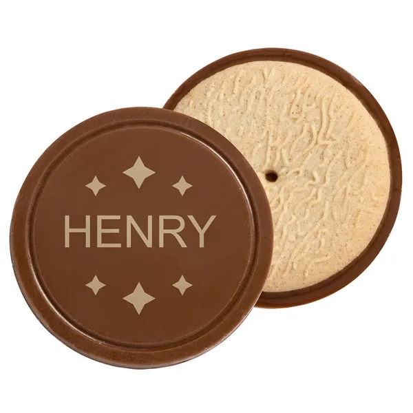 Personalized Etched Round Chocolate Cookie