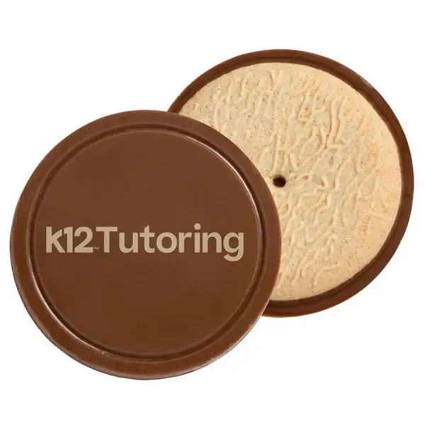 Etched Round Chocolate Cookie