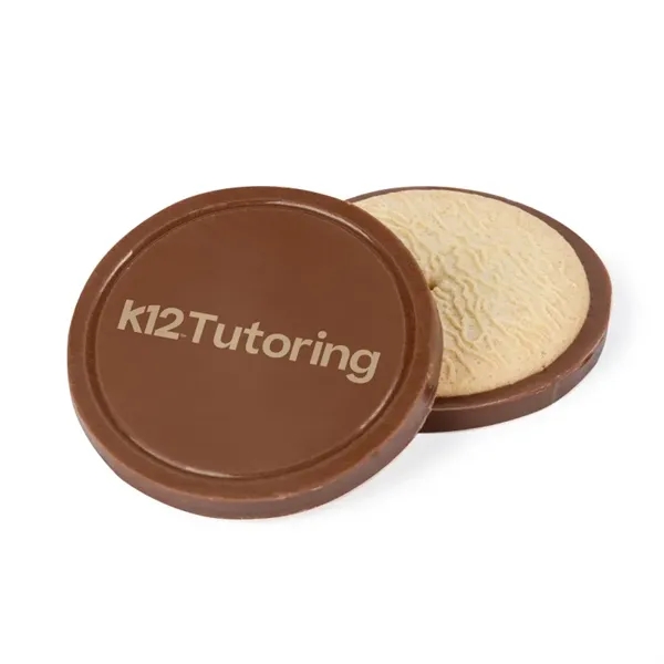 Etched Round Chocolate Cookie