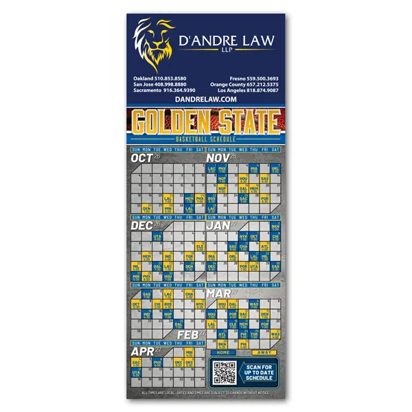 Basketball Schedule Magnet