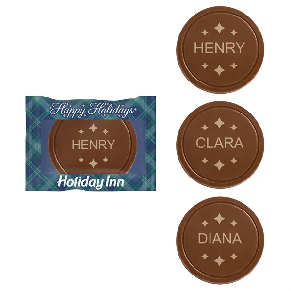 Custom Personalized Etched Round Chocolate Cookie