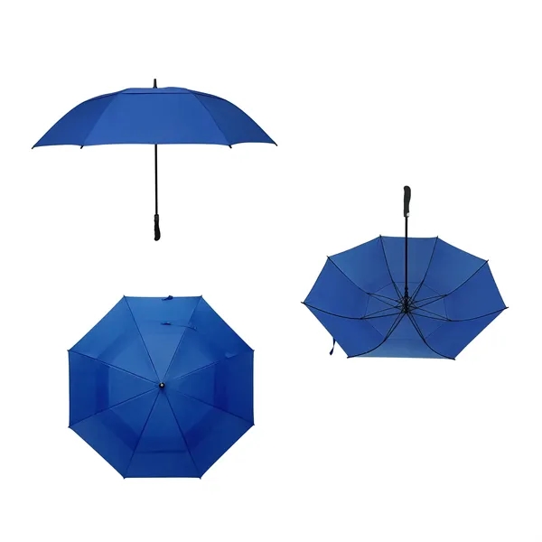 55" Arc Auto Open Double Layer Stick Golf Umbrella