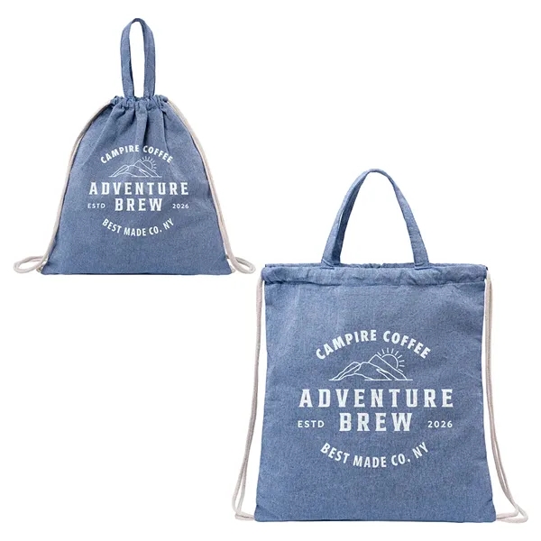 Custom Pueblo Recycled Cotton & RPET Drawstring Bag