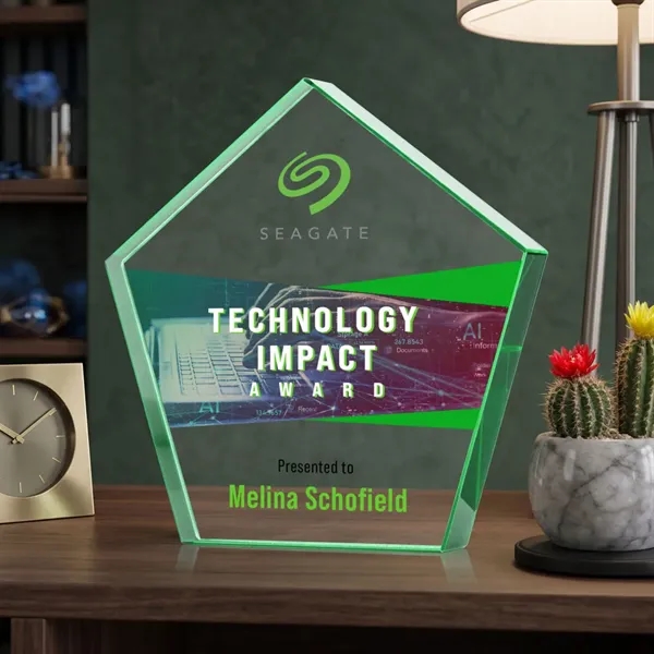 Belmar Pentagon VividPrint™ Award - Emerald