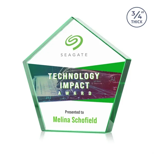 Belmar Pentagon VividPrint™ Award - Emerald