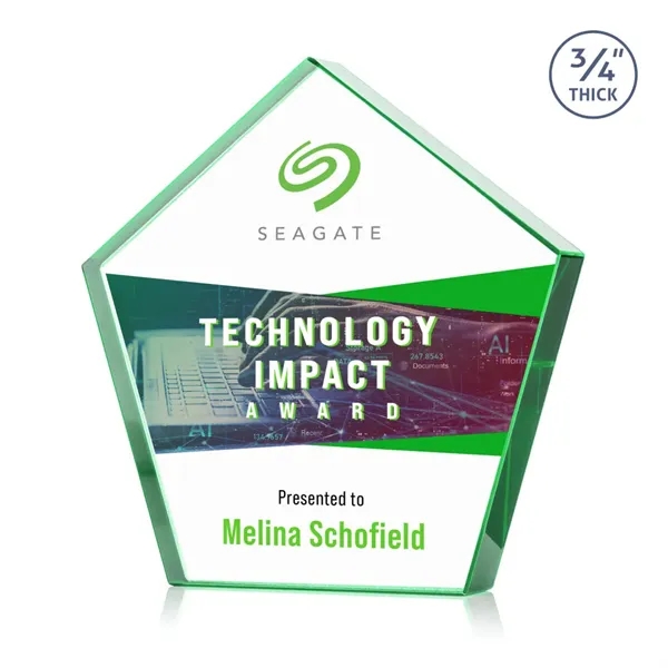 Belmar Pentagon VividPrint™ Award - Emerald