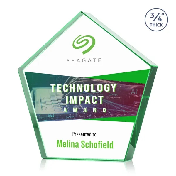 Belmar Pentagon VividPrint™ Award - Emerald