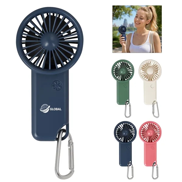 Portable Mini USB Rechargable Handheld Fan With Carabiner