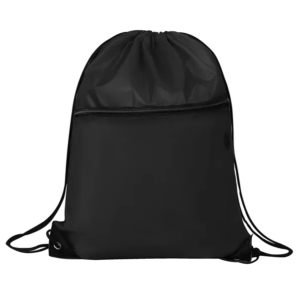 16.5" Polyester Drawstring Backpack Bag W/ Charging Hole