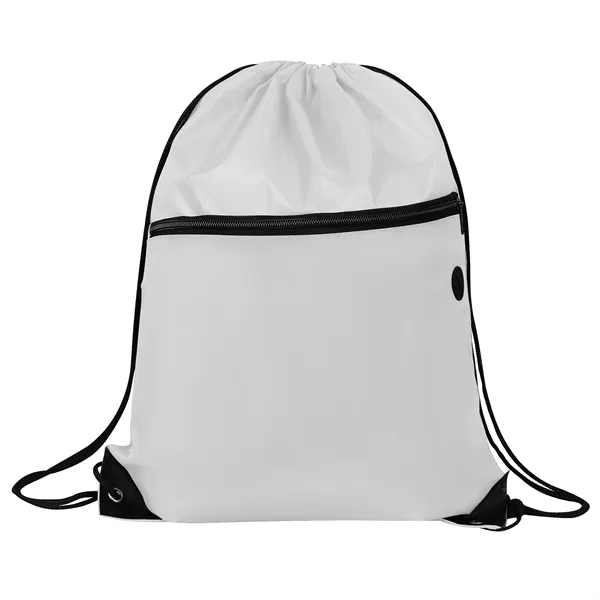 16.5" Polyester Drawstring Backpack Bag W/ Charging Hole