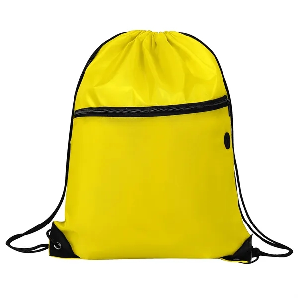 16.5" Polyester Drawstring Backpack Bag W/ Charging Hole