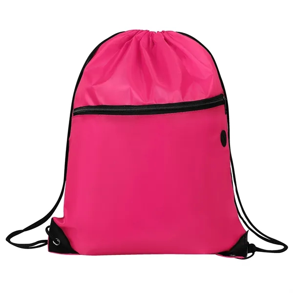 16.5" Polyester Drawstring Backpack Bag W/ Charging Hole