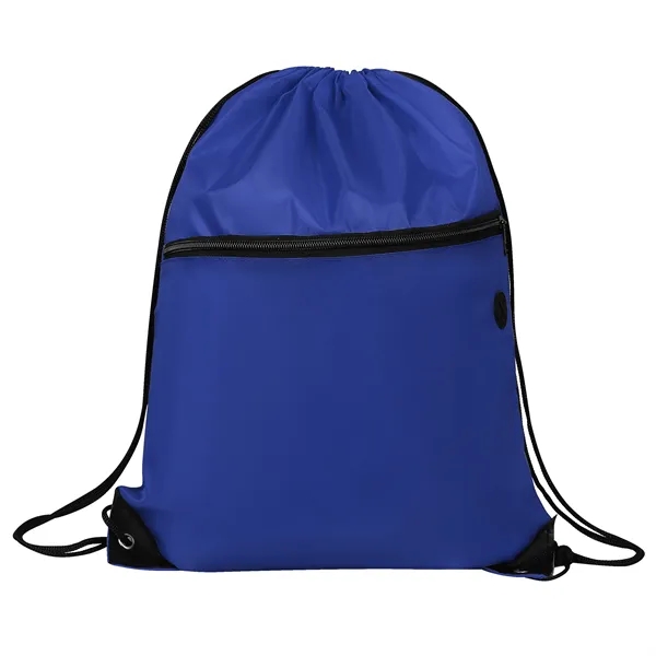 16.5" Polyester Drawstring Backpack Bag W/ Charging Hole