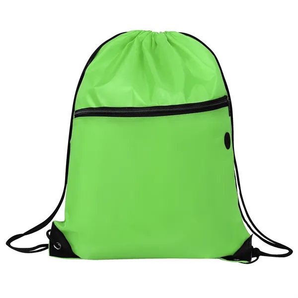 16.5" Polyester Drawstring Backpack Bag W/ Charging Hole