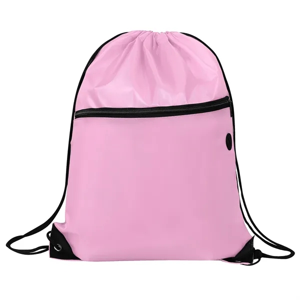 16.5" Polyester Drawstring Backpack Bag W/ Charging Hole