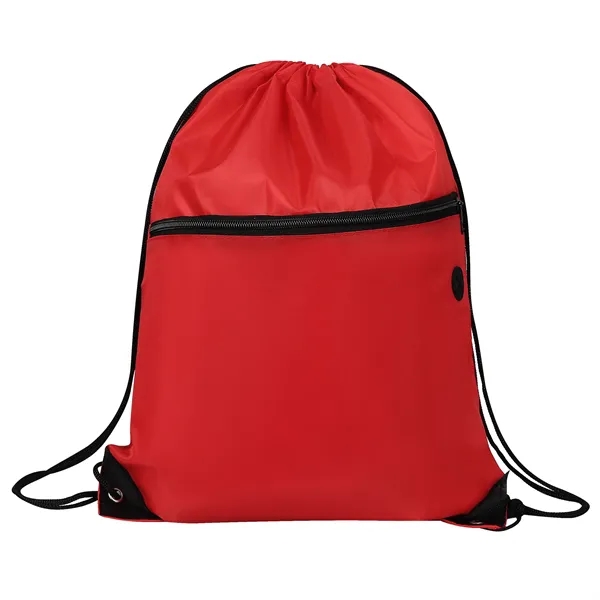 16.5" Polyester Drawstring Backpack Bag W/ Charging Hole