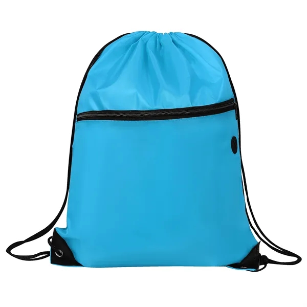 16.5" Polyester Drawstring Backpack Bag W/ Charging Hole