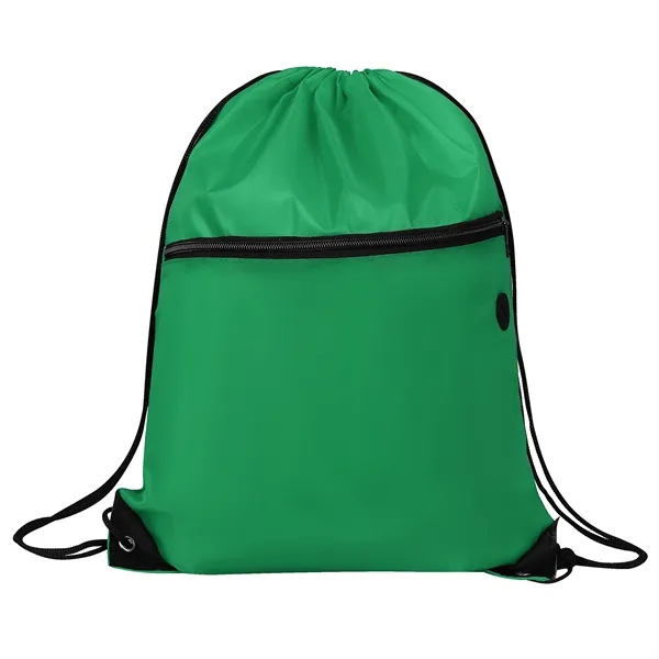 16.5" Polyester Drawstring Backpack Bag W/ Charging Hole