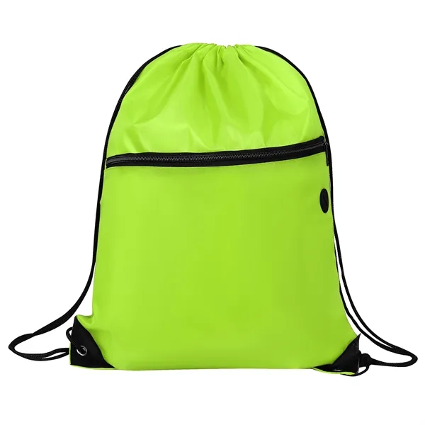 16.5" Polyester Drawstring Backpack Bag W/ Charging Hole