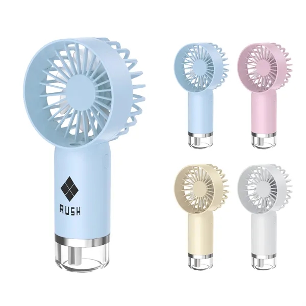 Plastic Portable Rechargeable Handheld Misting Fan