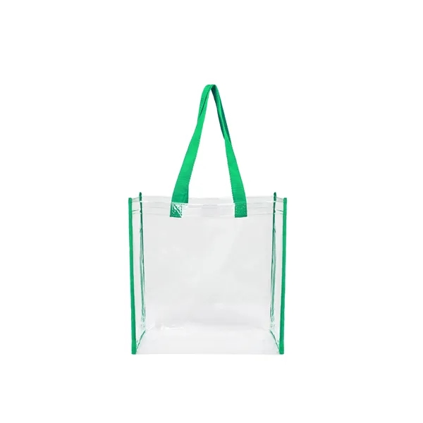 12"x12"x6" PVC Clear Stadium Tote Bag W/ Handle