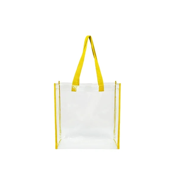 12"x12"x6" PVC Clear Stadium Tote Bag W/ Handle