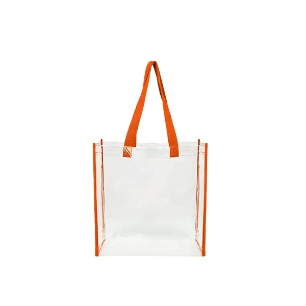 12"x12"x6" PVC Clear Stadium Tote Bag W/ Handle