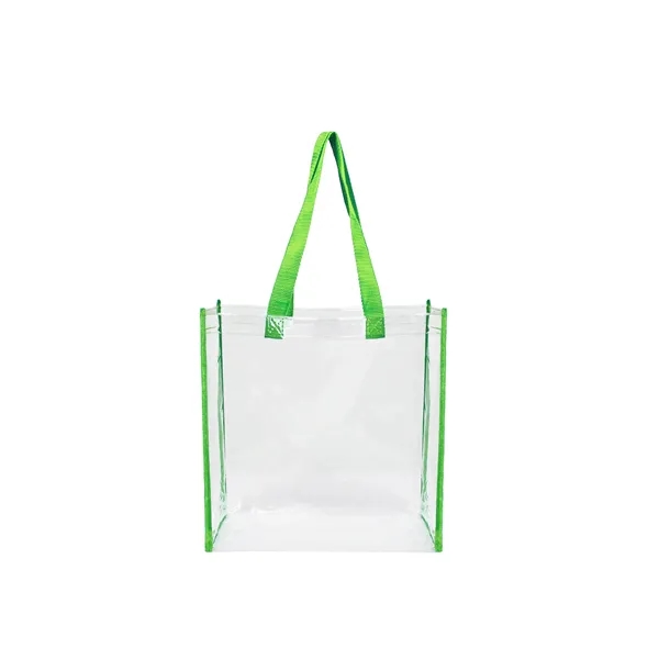 12"x12"x6" PVC Clear Stadium Tote Bag W/ Handle