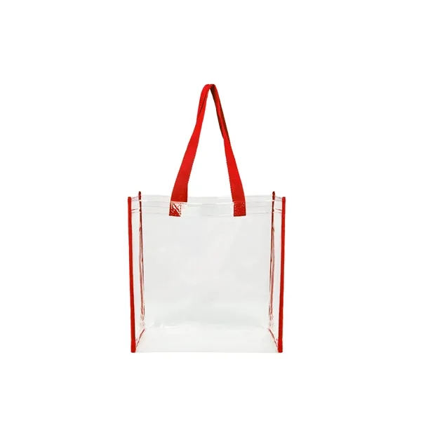 12"x12"x6" PVC Clear Stadium Tote Bag W/ Handle