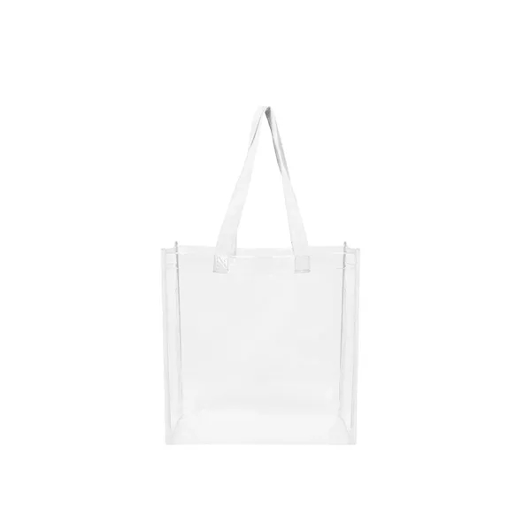 12"x12"x6" PVC Clear Stadium Tote Bag W/ Handle
