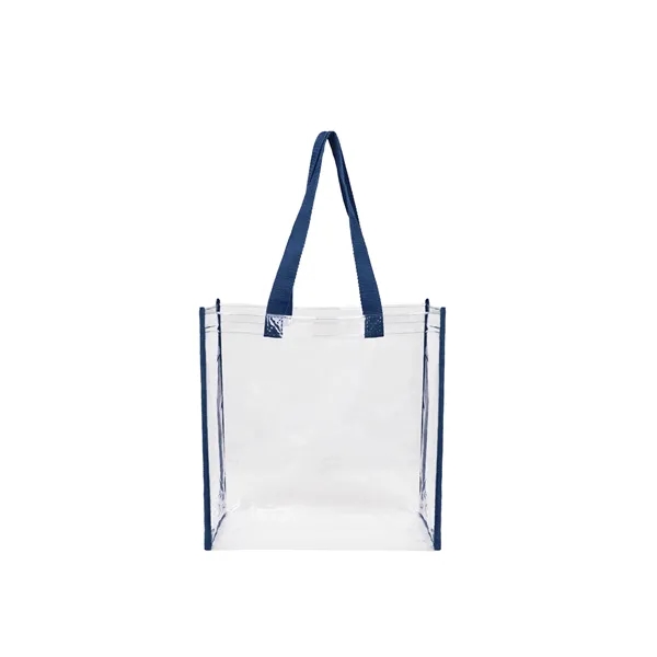 12"x12"x6" PVC Clear Stadium Tote Bag W/ Handle