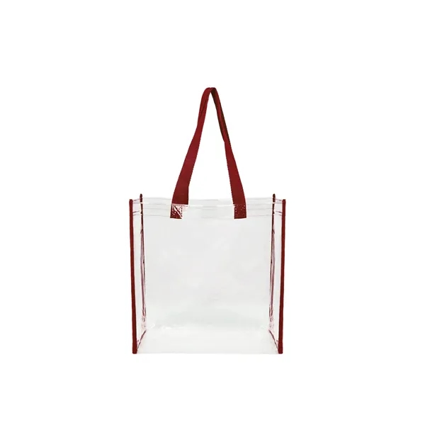 12"x12"x6" PVC Clear Stadium Tote Bag W/ Handle