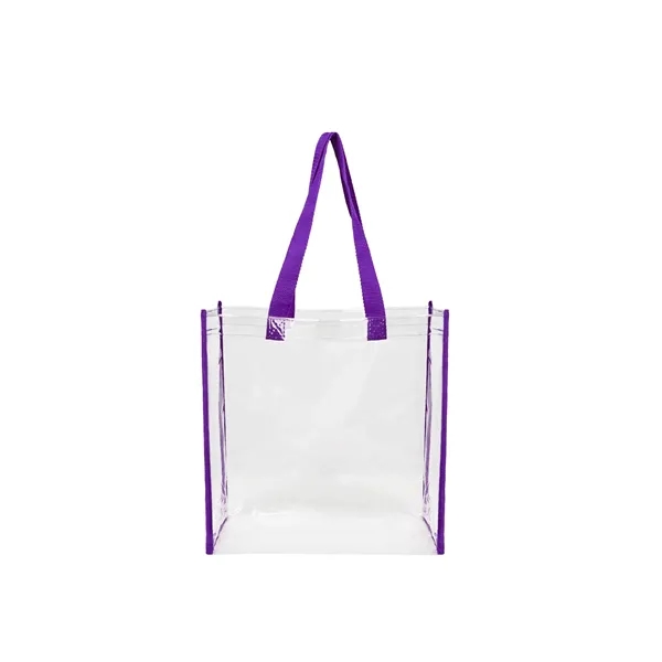 12"x12"x6" PVC Clear Stadium Tote Bag W/ Handle