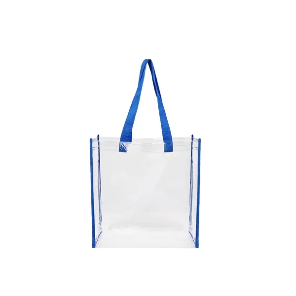 12"x12"x6" PVC Clear Stadium Tote Bag W/ Handle