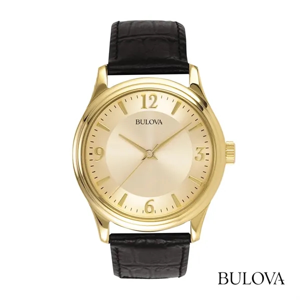 Bulova® Men's Leather Strap Watch